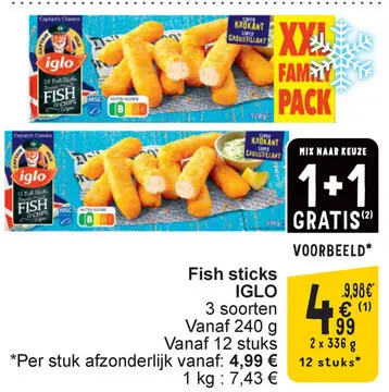 Aanbieding: Fish sticks IGLO