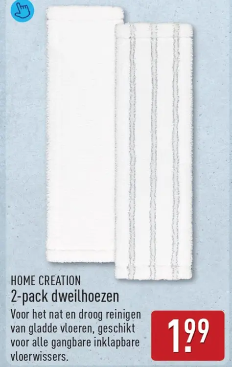 Aanbieding: 2-pack dweilhoezen