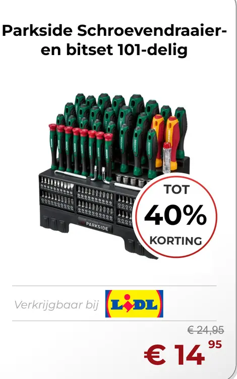 Aanbieding: Schroevendraaier- en bitset