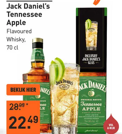 Aanbieding: Jack Daniel's Tennessee Apple 70CL