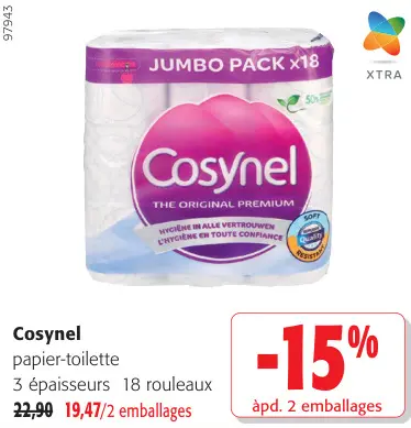 Offre: Cosynel papier-toilette