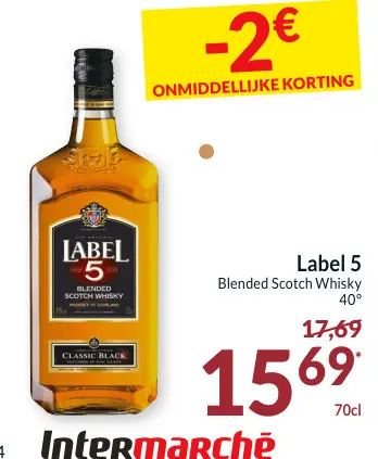 Aanbieding: Label 5 Blended Scotch Whisky