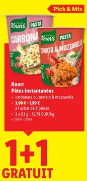 Offre: Pâtes instantanées