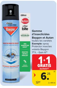 Offre: Gamme d'insecticides Baygon et Autan