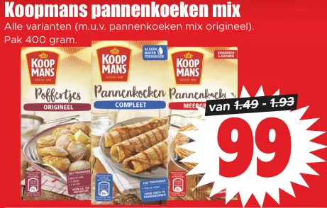Aanbieding: Pannenkoeken mix
