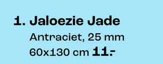 Aanbieding: Aluminium Jaloezie Jade Antraciet 25mm 60x130 cm