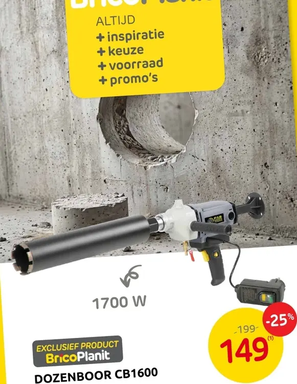 Promotie: Dozenboor cb1600