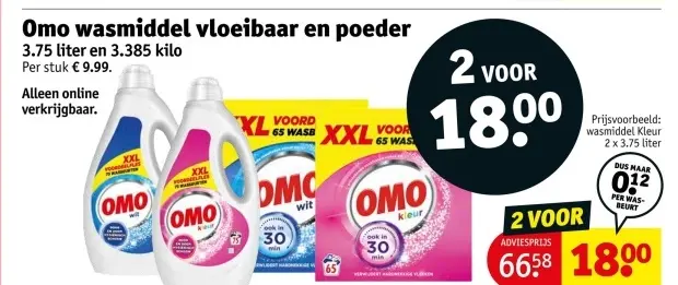 Aanbieding: Wasmiddel vloeibaar en poeder