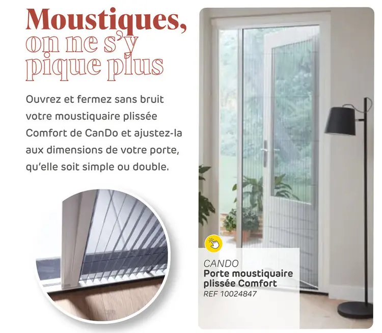 Offre: Porte moustiquaire plissée Comfort