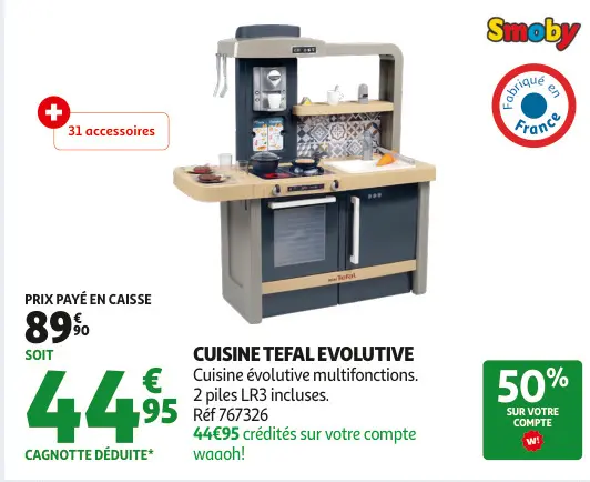 Offre: Cuisine Tefal evolutive