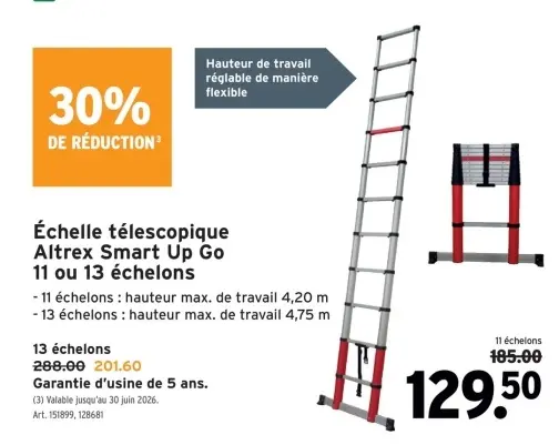 Offre: Échelle télescopique Altrex Smart Up Go