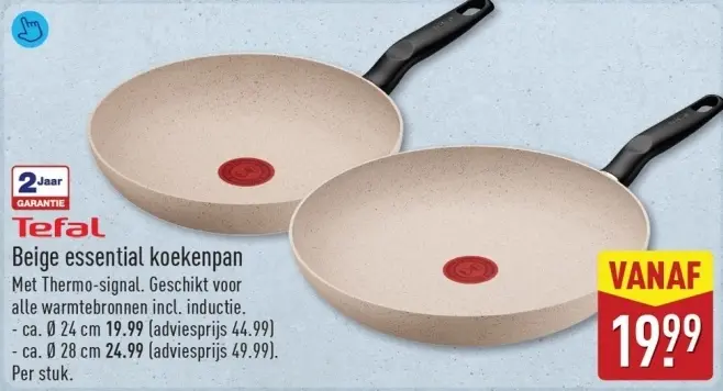 Aanbieding: Beige essential koekenpan