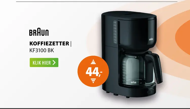 Aanbieding: Braun KF3100 BK PurEase Zwart/grijs