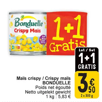 Offre: Maïs crispy / Crispy maïs