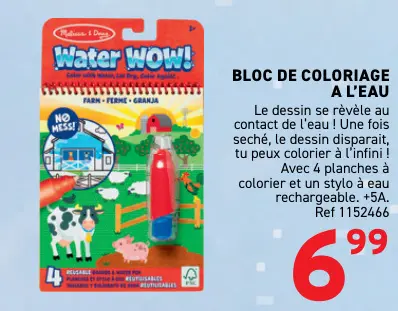 Offre: Water WOW! Bloc de Coloriage à l'eau