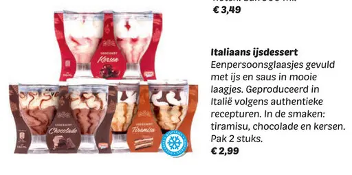 Aanbieding: Italiaans ijsdessert
