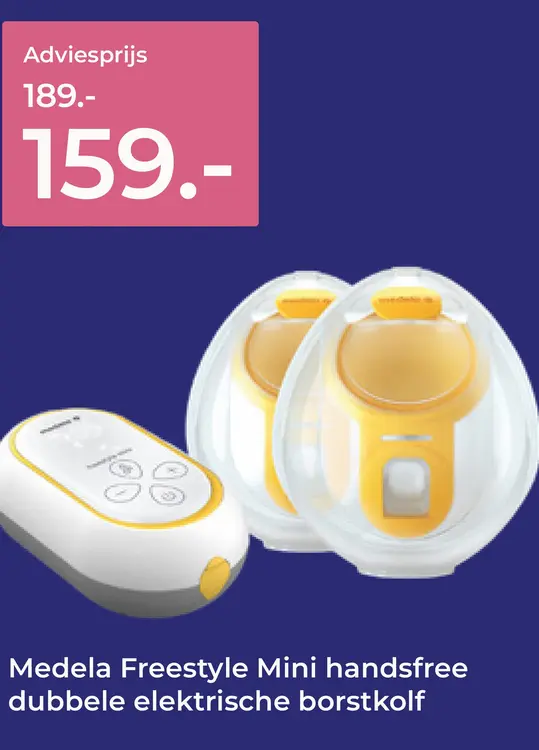 Aanbieding: Freestyle Mini handsfree dubbele elektrische borstkolf