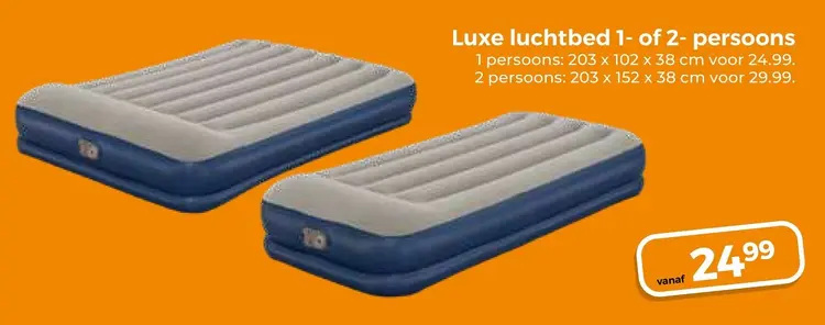 Aanbieding: Luxe luchtbed 1- of 2-persoons