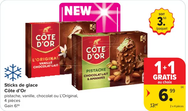 Offre: Sticks de glace
