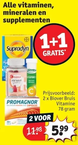 Promotie: Alle vitaminen, mineralen en supplementen