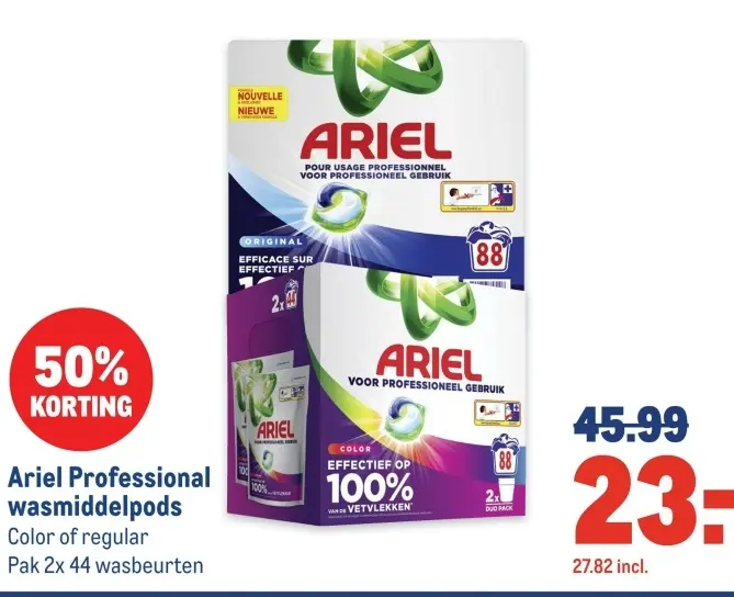 Aanbieding: Ariel Professional wasmiddelpods