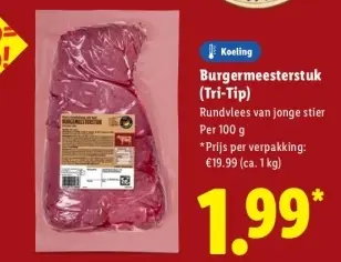 Aanbieding: Burgermeesterstuk (Tri-Tip)
