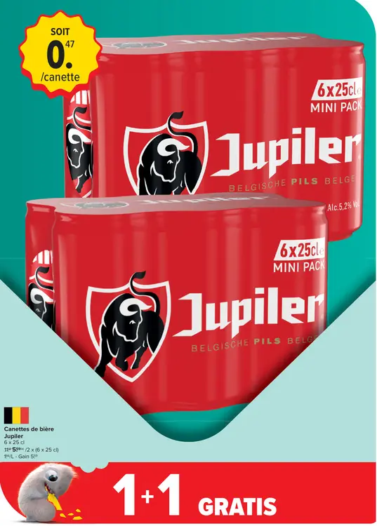 Offre: Canettes de bière Jupiler