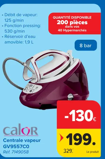 Offre: Centrale vapeur GV9557C0