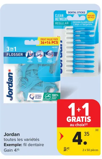 Offre: Fil dentaire et bâtonnets dentaires