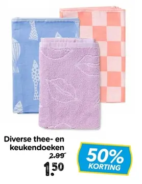 Aanbieding: Diverse thee- en keukendoeken