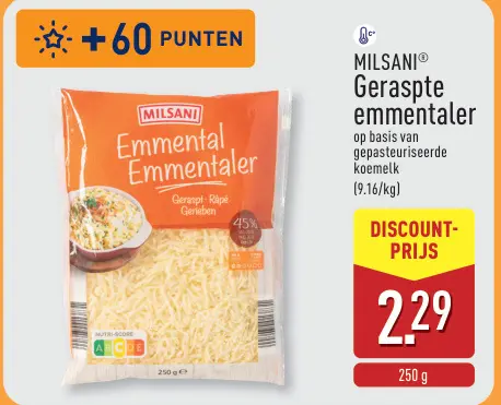 Promotie: Geraspte emmentaler