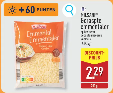 Promotie: Geraspte emmentaler