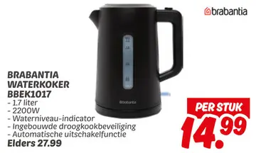 Aanbieding: BRABANTIA WATERKOKER BBEK1017