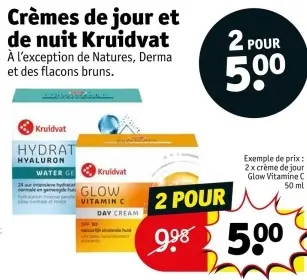 Offre: Crèmes de jour et de nuit