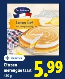 Aanbieding: Citroen merengue taart
