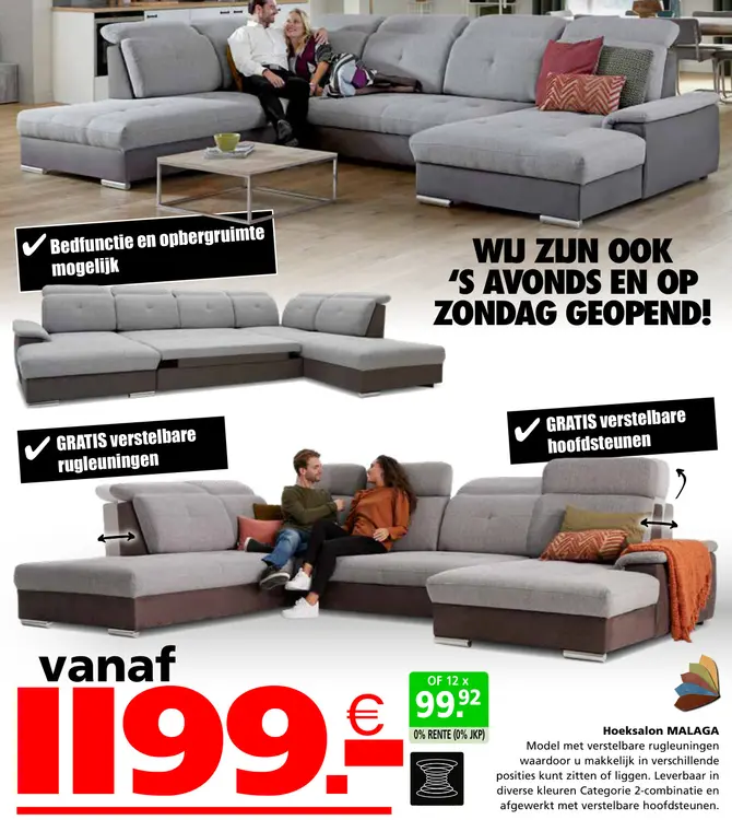 Promotie: Hoeksalon MALAGA