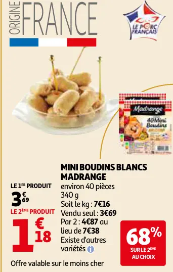 Promotie: Mini boudins blancs