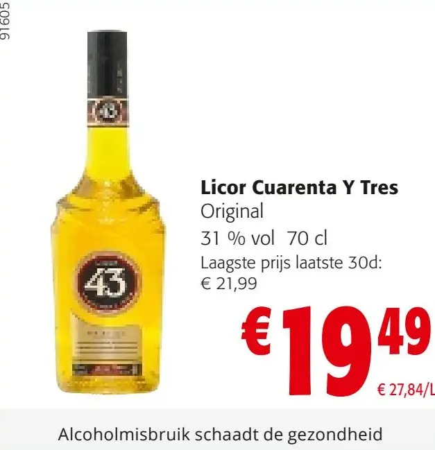 Aanbieding: Licor Cuarenta Y Tres
