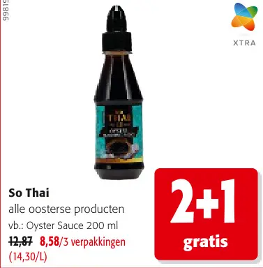 Promotie: alle oosterse producten vb.: Oyster Sauce