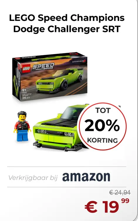 Aanbieding: LEGO Speed Champions Dodge Challenger SRT