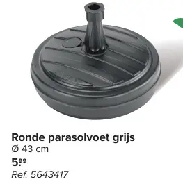 Promotie: Ronde parasolvoet grijs