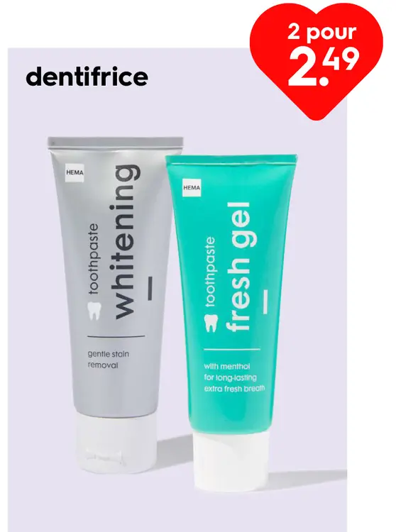 Offre: dentifrice
