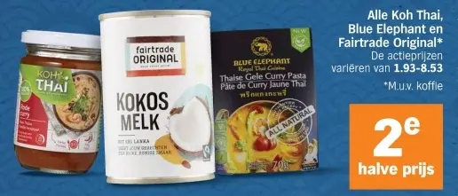 Aanbieding: Koh Thai, Blue Elephant en Fairtrade Original