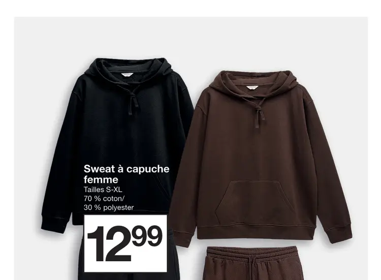 Offre: Sweat à capuche femme