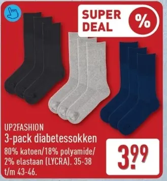 Aanbieding: 3-pack diabetessokken