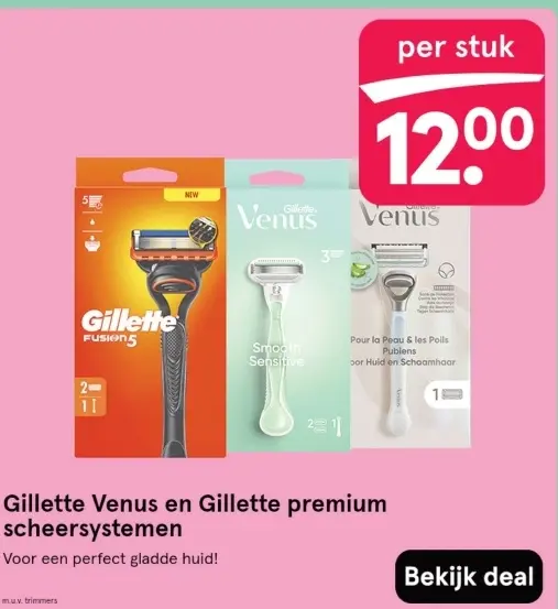Aanbieding: Gillette Venus en Gillette premium scheersystemen