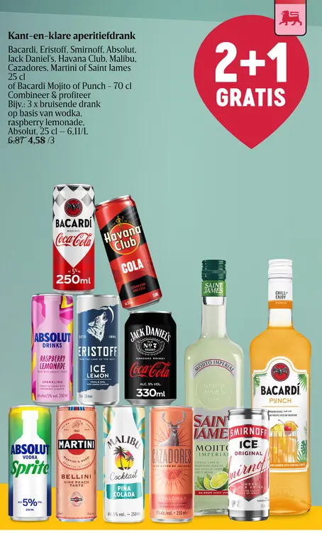 Promotie: Bacardi, Eristoff, Jack Daniel's, Havana Club