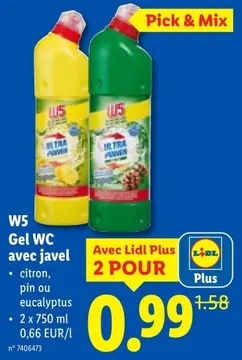 Offre: Gel WC avec javel