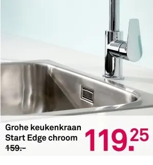 Aanbieding: keukenkraan Start Edge chroom