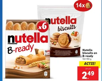 Aanbieding: Nutella biscuits en B-ready